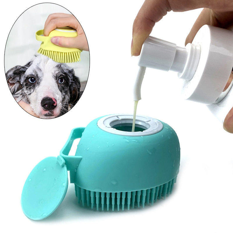 Professional title: "Silicone Pet Bath Massage Gloves for Dogs and Cats - Soft and Safe Grooming Tool"