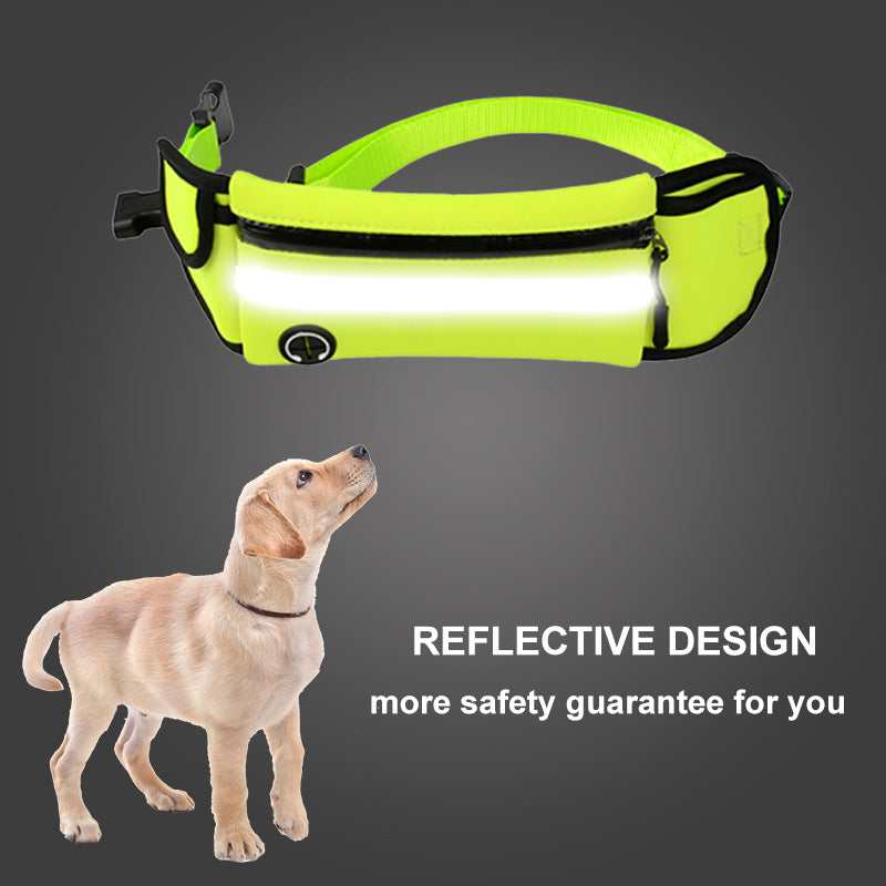 Dog Walking Waist Bag with Traction Rope – Waterproof & Reflective