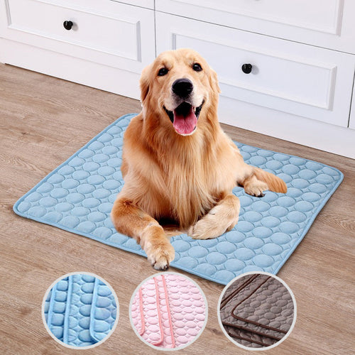 Cooling Pet Mat — Ice Silk Comfort for Dogs & Cats