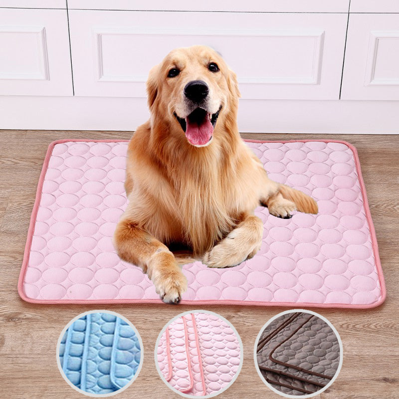 Cooling Pet Mat — Ice Silk Comfort for Dogs & Cats