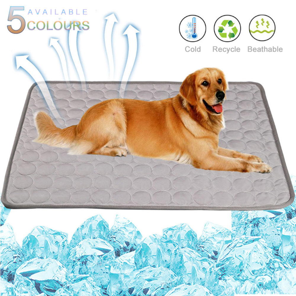 Cooling Pet Mat — Ice Silk Comfort for Dogs & Cats