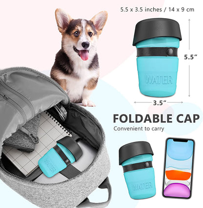 2022 Upgraded Pet Water Bottle for Dogs,Dog Water Bottle Foldable,Leak Proof Dog Travel Water Bottle,Dog Water Dispenser,Lightweight & Convenient for Outdoor Walking,Hiking,Travel,Bpa Free