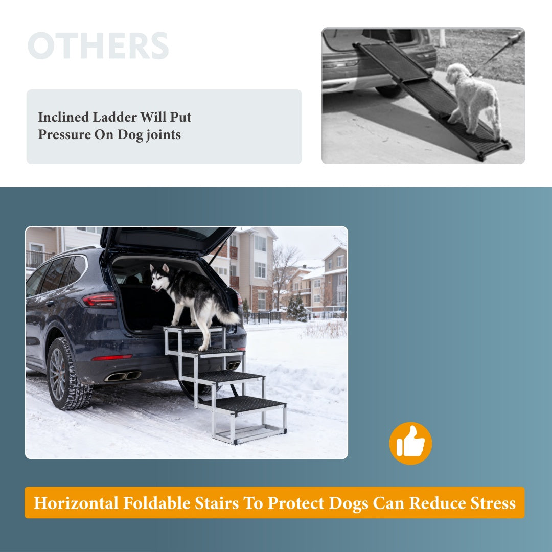 Foldable Dog Ramp for Cars, SUVs & Trucks – Supports Up to 250 lbs