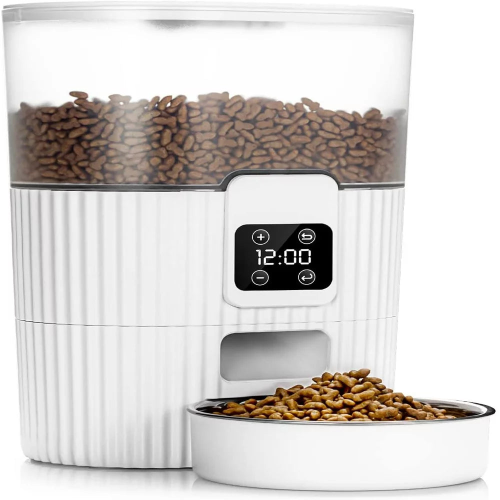 Automatic Pet Feeder with Dual Power ,3.5L Capacity, Programmable for 1-4 Meals a Day