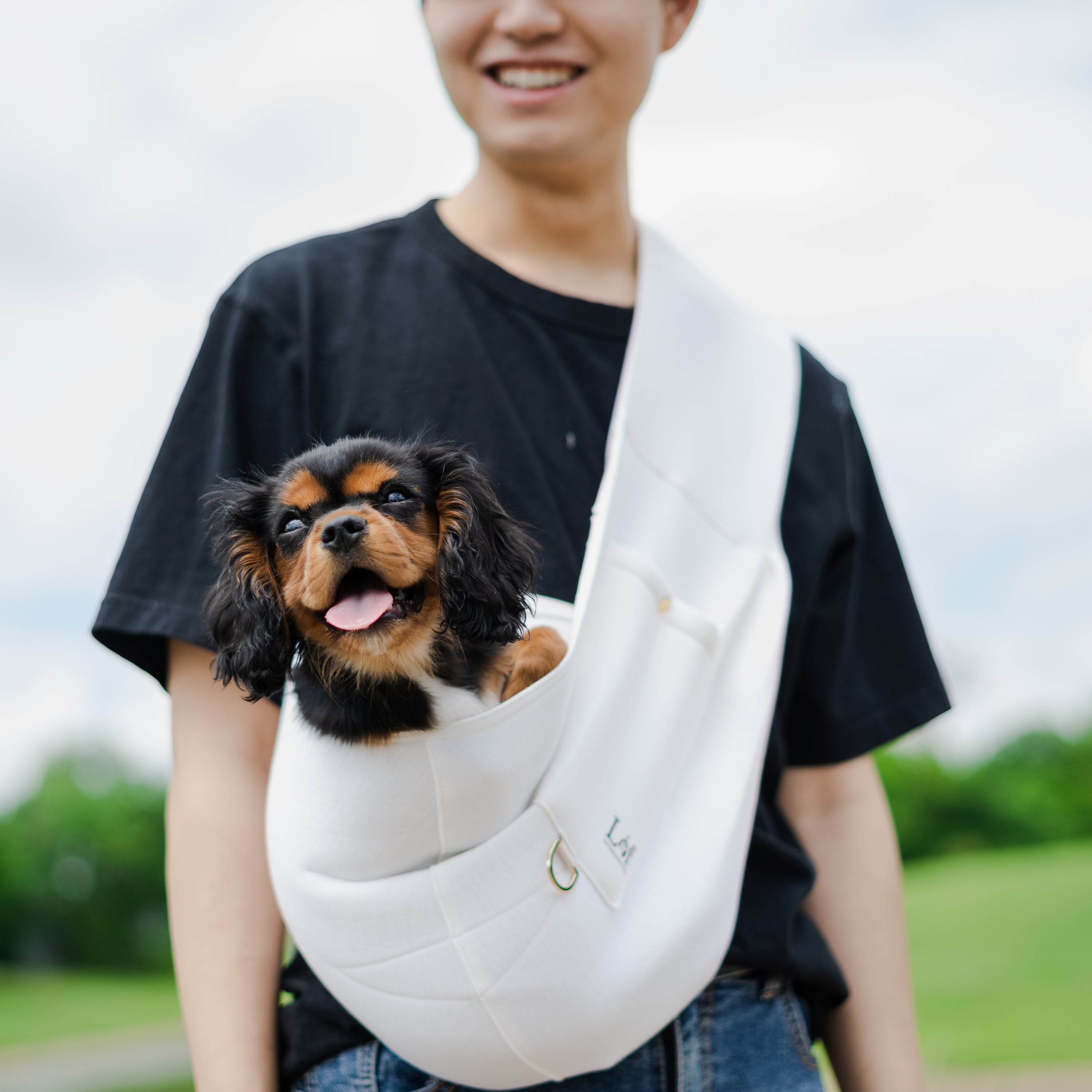 Neoprene Pet Sling Carrier – Hands-Free Travel for Small Dogs & Cats