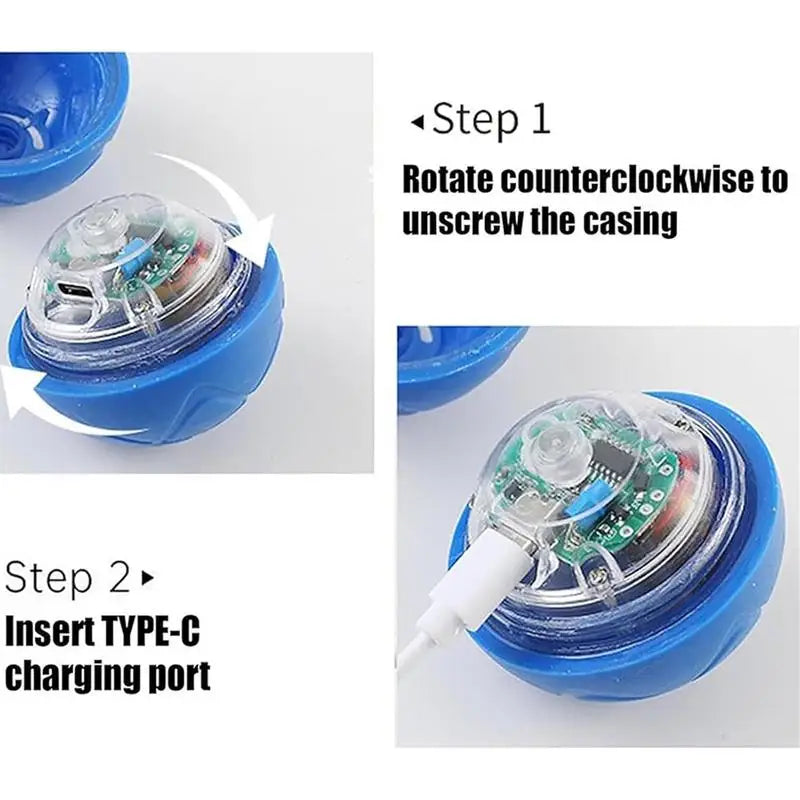 LED Interactive Rolling Dog Ball Toy – Auto-Moving & USB Rechargeable