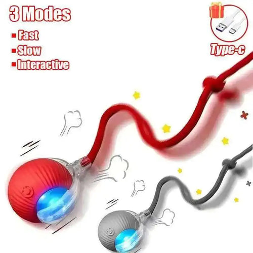 Smart Interactive Cat Ball Toy – Auto-Rolling & Rechargeable
