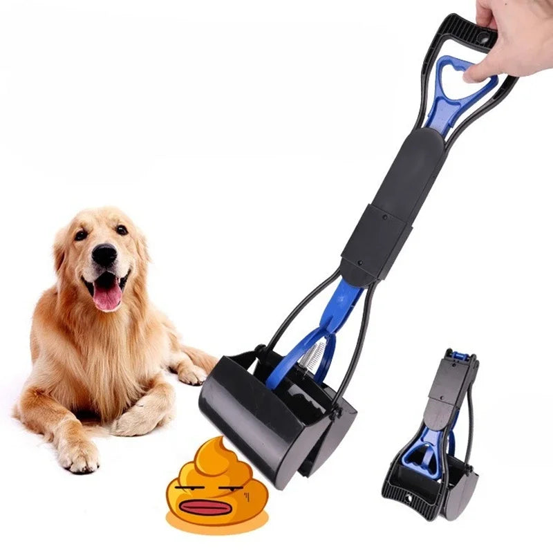 Long Handle Dog Pooper Scooper – No-Touch Jaw Poop Picker