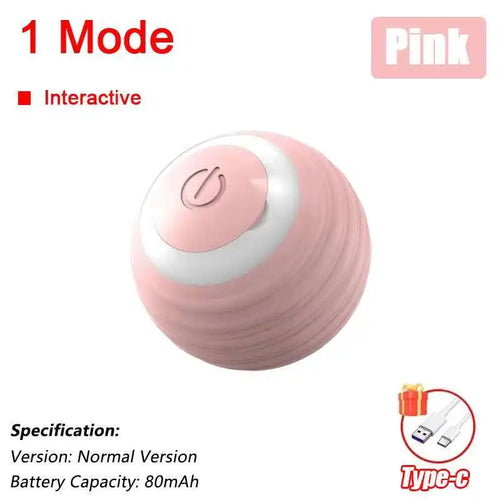 Smart Interactive Cat Ball Toy – Auto-Rolling & Rechargeable