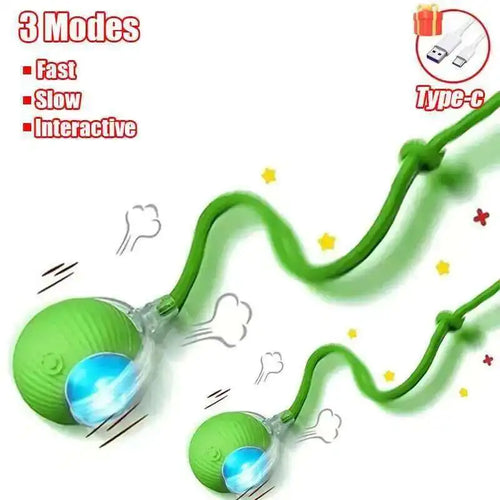 Smart Interactive Cat Ball Toy – Auto-Rolling & Rechargeable