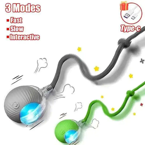 Smart Interactive Cat Ball Toy – Auto-Rolling & Rechargeable