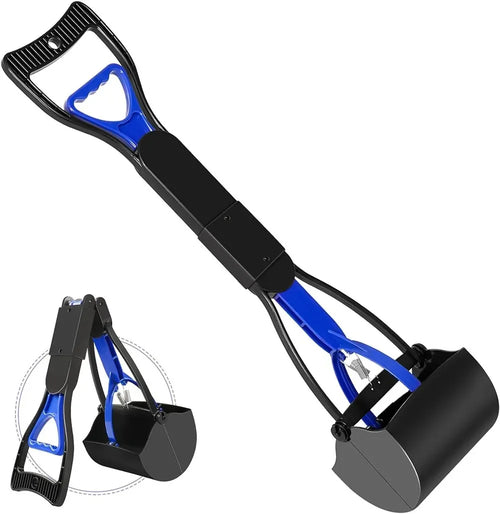 Long Handle Dog Pooper Scooper – No-Touch Jaw Poop Picker