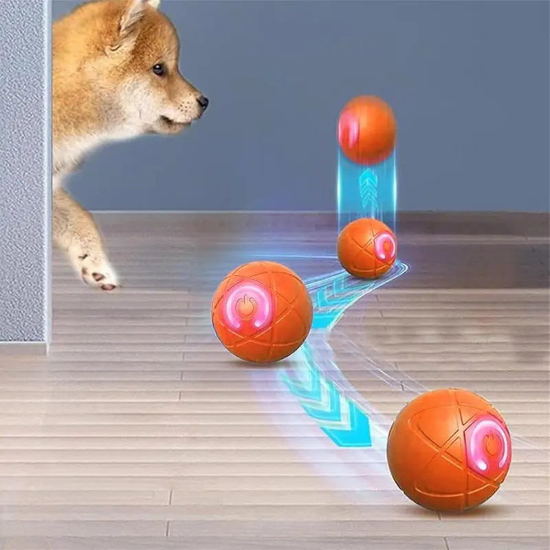 LED Interactive Rolling Dog Ball Toy – Auto-Moving & USB Rechargeable