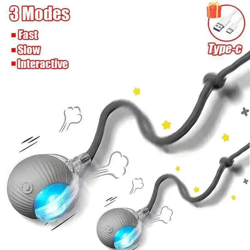 Smart Interactive Cat Ball Toy – Auto-Rolling & Rechargeable