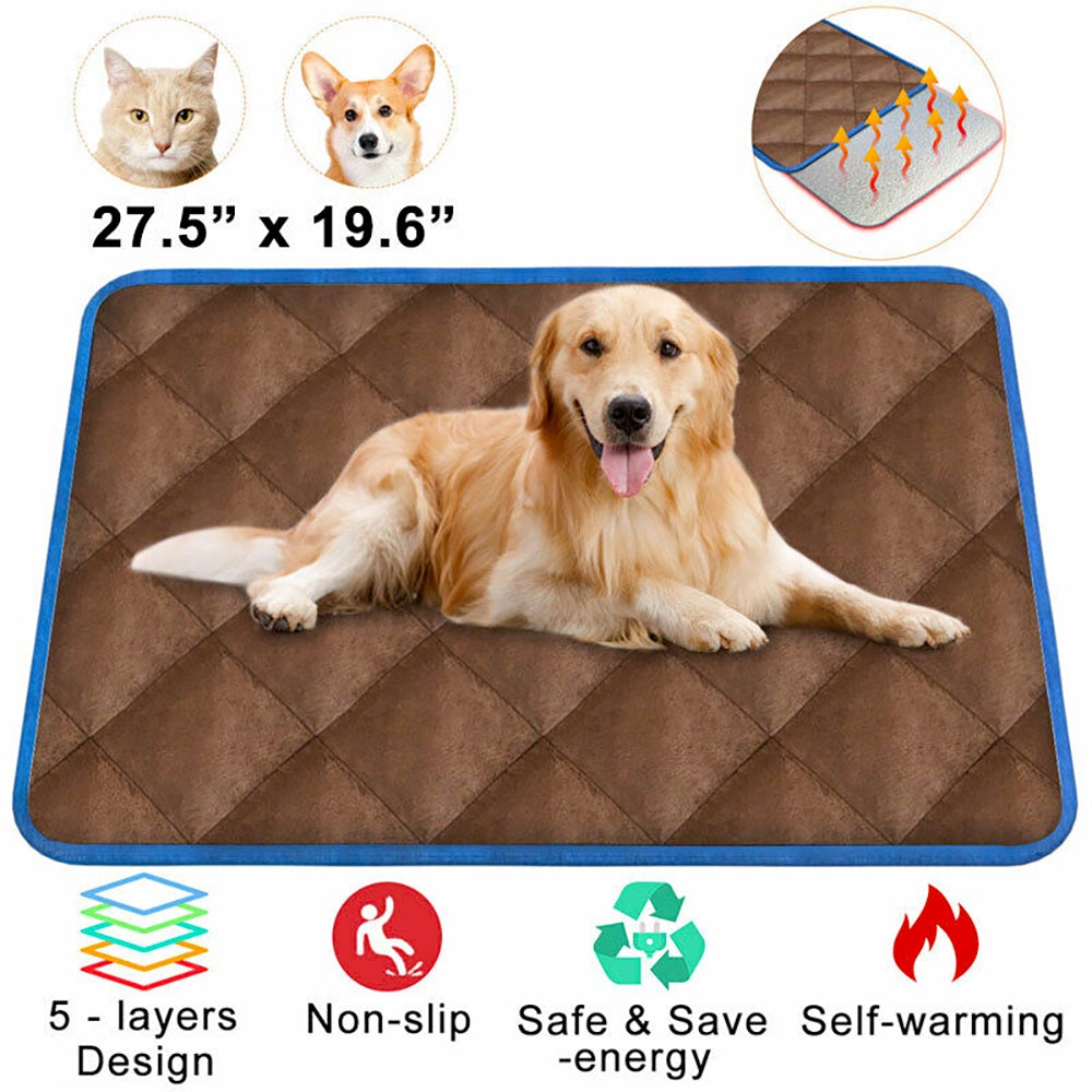Self-Heating Thermal Pet Bed - No Electricity Needed