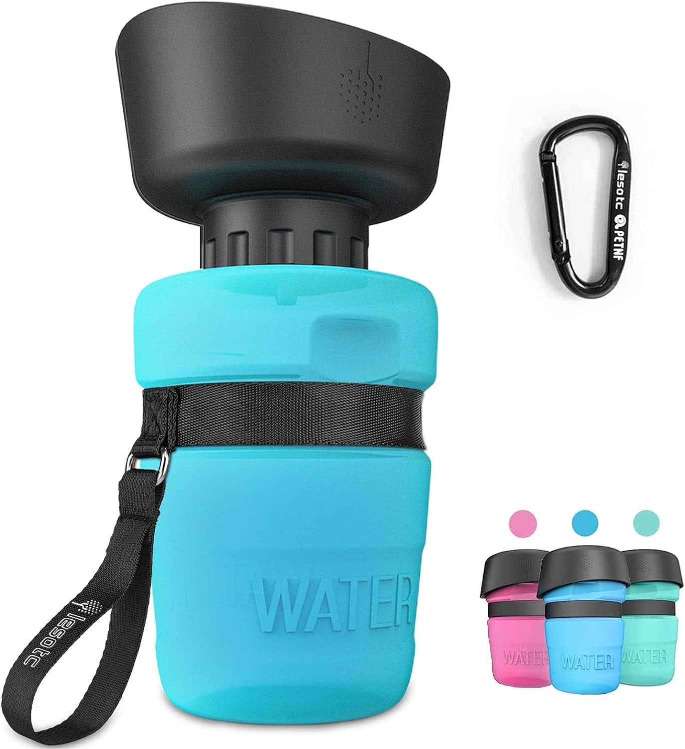 2022 Upgraded Pet Water Bottle for Dogs,Dog Water Bottle Foldable,Leak Proof Dog Travel Water Bottle,Dog Water Dispenser,Lightweight & Convenient for Outdoor Walking,Hiking,Travel,Bpa Free