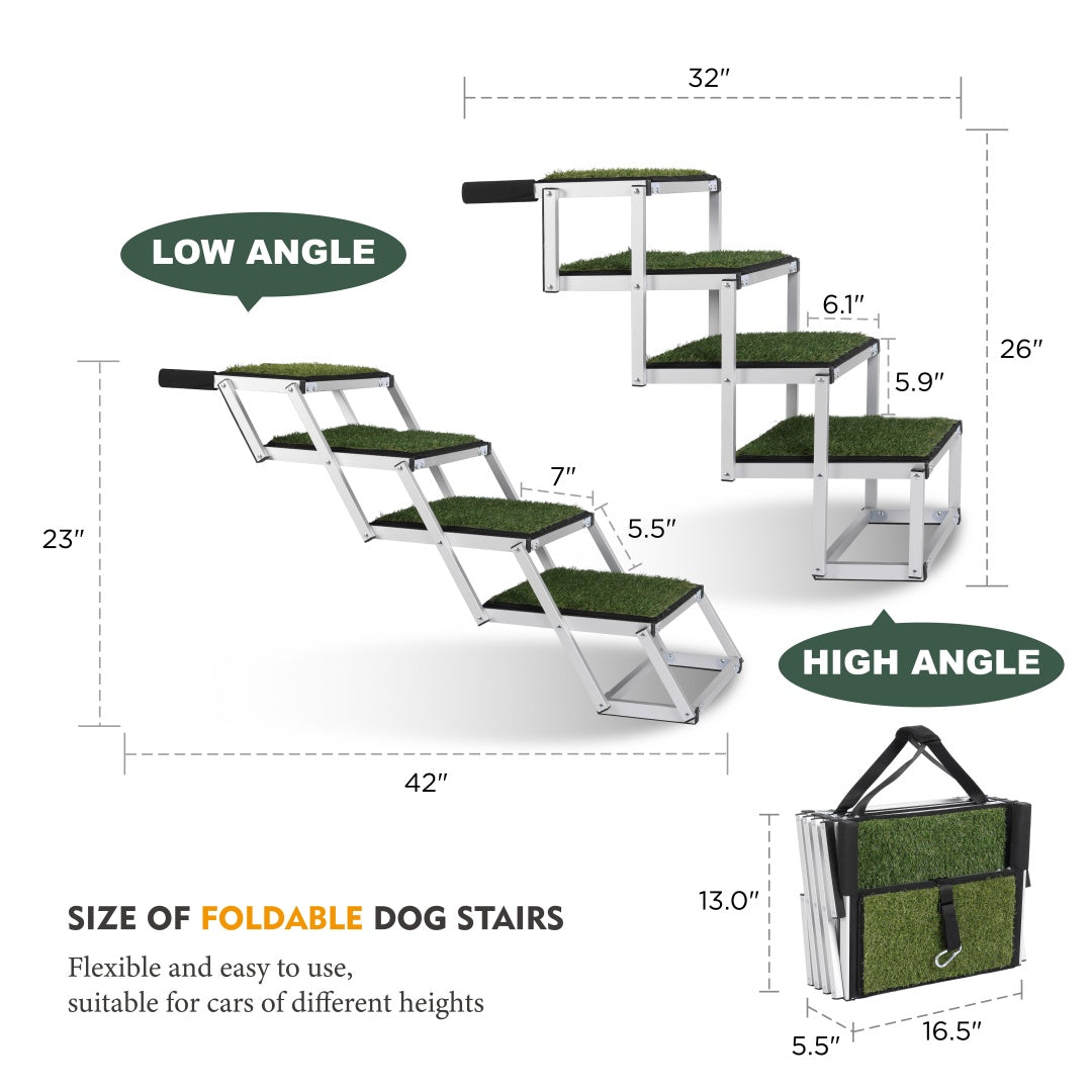 Foldable Dog Ramp for Cars, SUVs & Trucks – Supports Up to 250 lbs