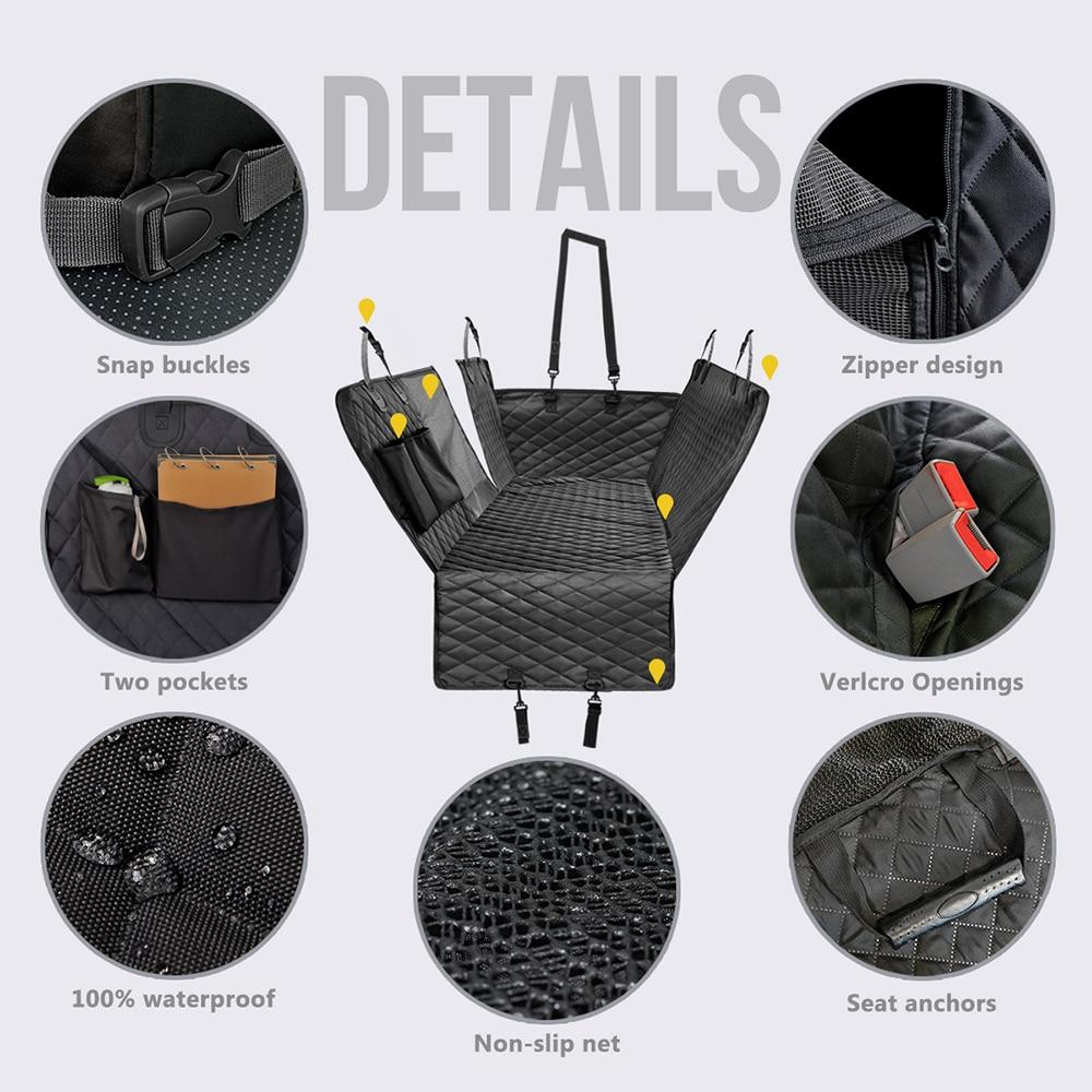 Waterproof Pet Car Seat Cover - Dog Back Seat Protector